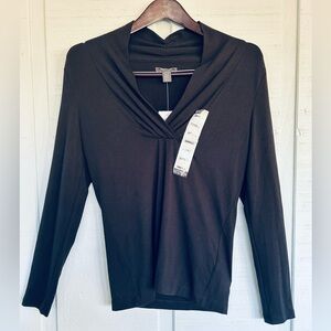 Kenneth Cole Reaction Black Long Sleeve Top